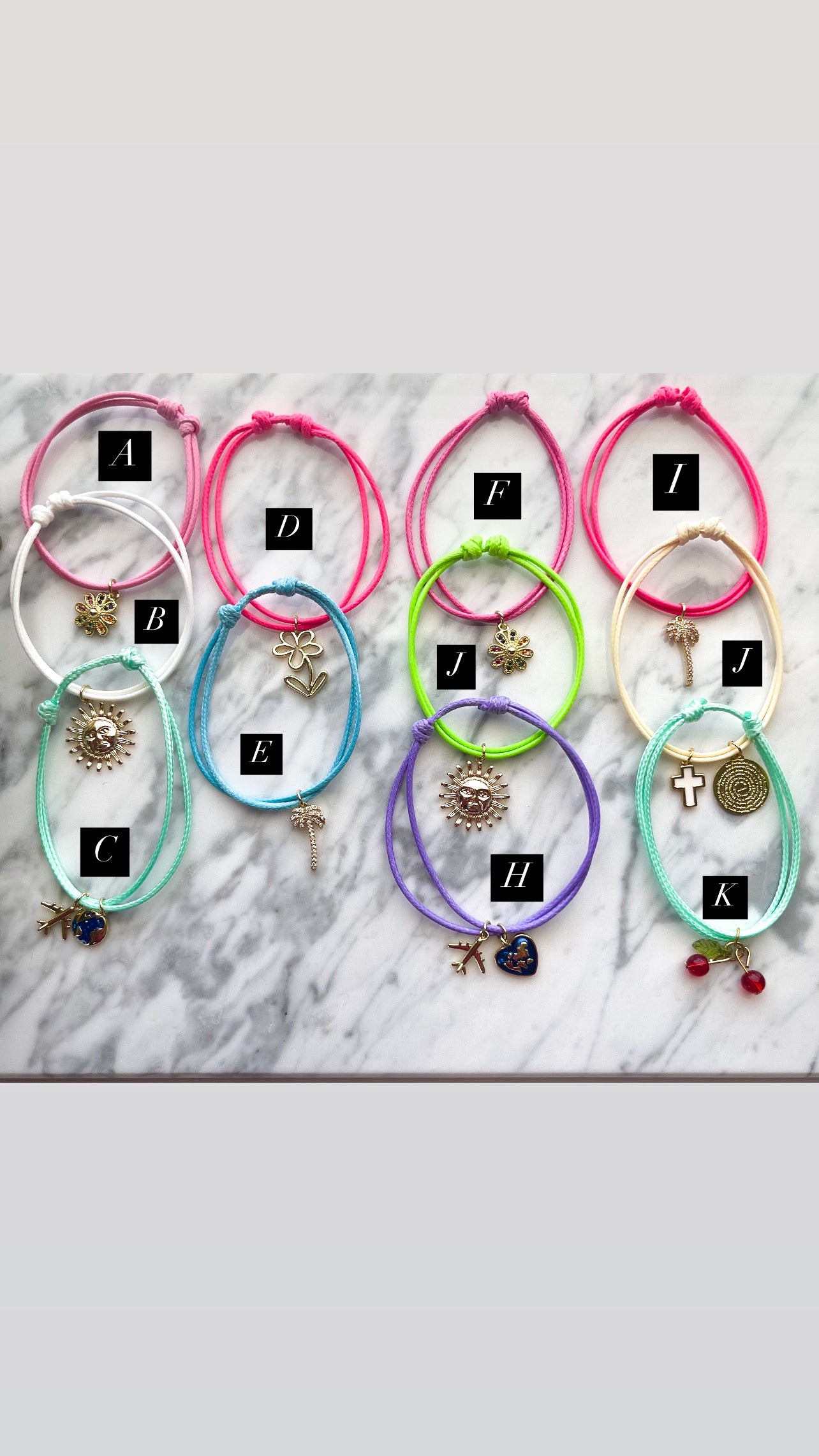 Color Bracelets charms